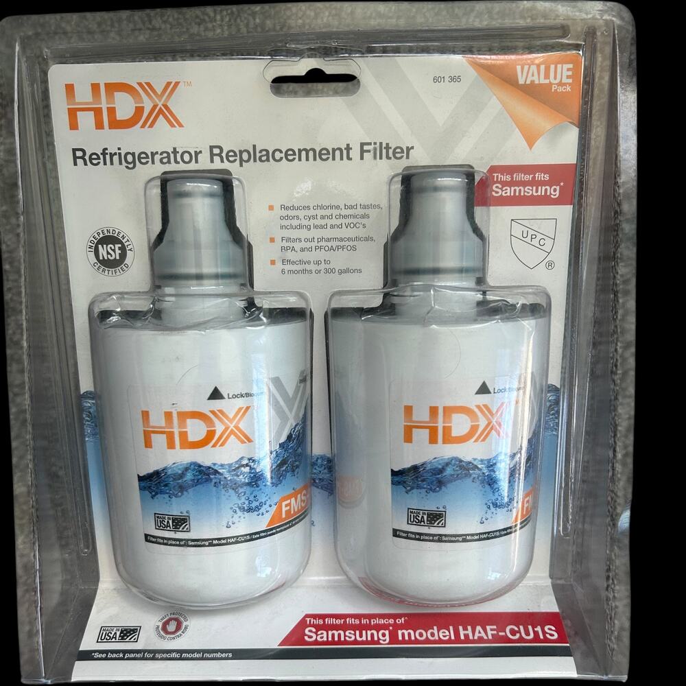 NEW 2 Pack HDX Samsung Refrigerator Filter FAS-CU1S, DA29-00003G, FMS1